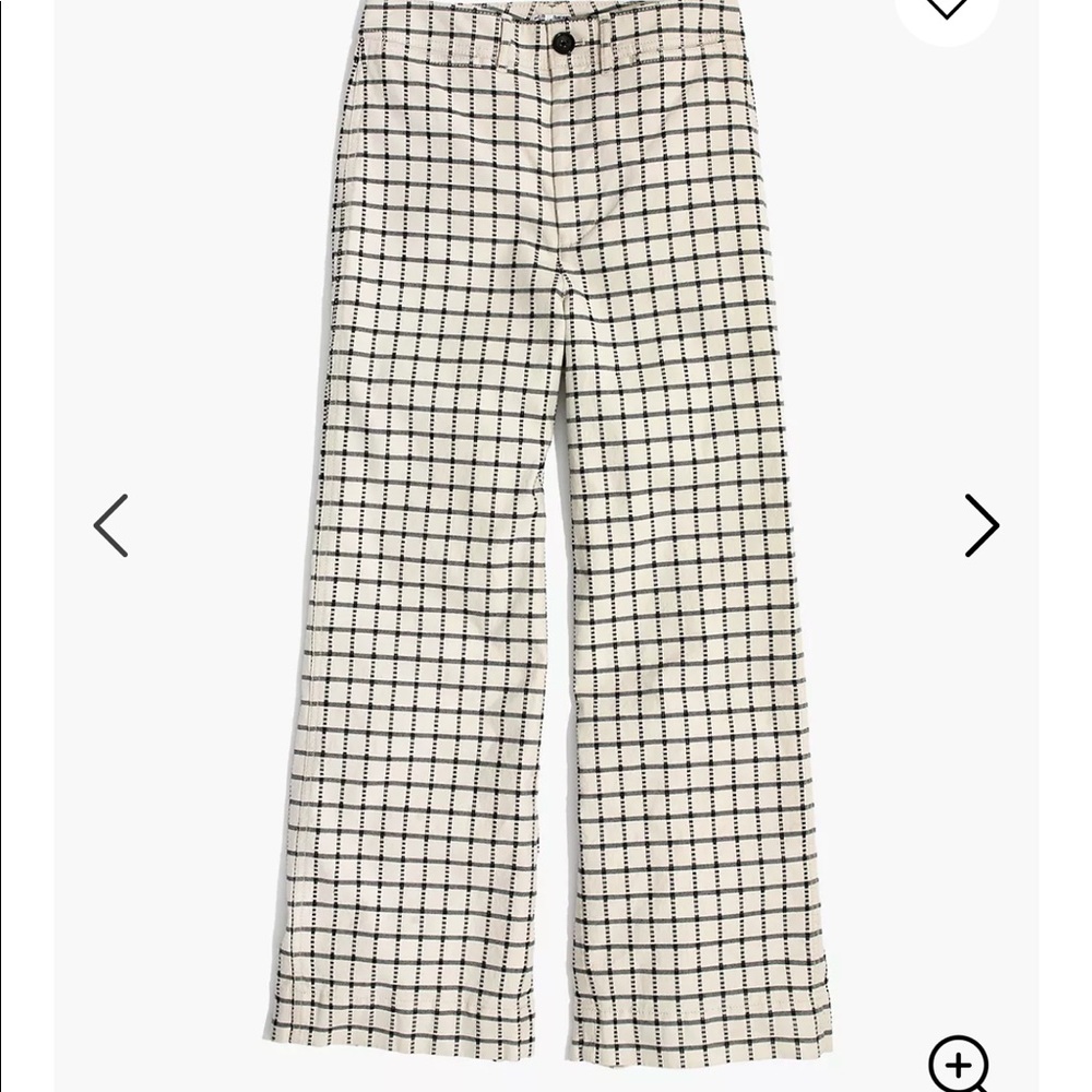 TALL Emmett Wide-Leg Crop Pants in Windowpane